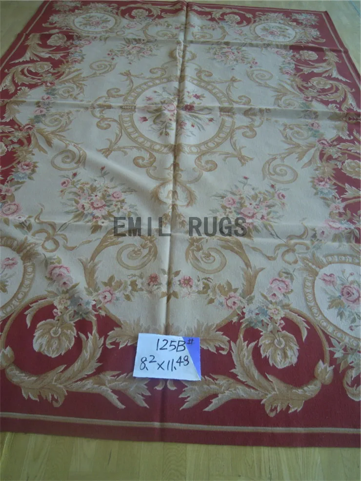 

Handmade Carpets For Living Room Pattern Aubusson Carpet Natural Sheep Wool Square Rug