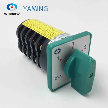 

HZ5-20/4 5 phase on/off/on switch 20A 5 phase 4kw 380V silver contact changeover rotary cam switch