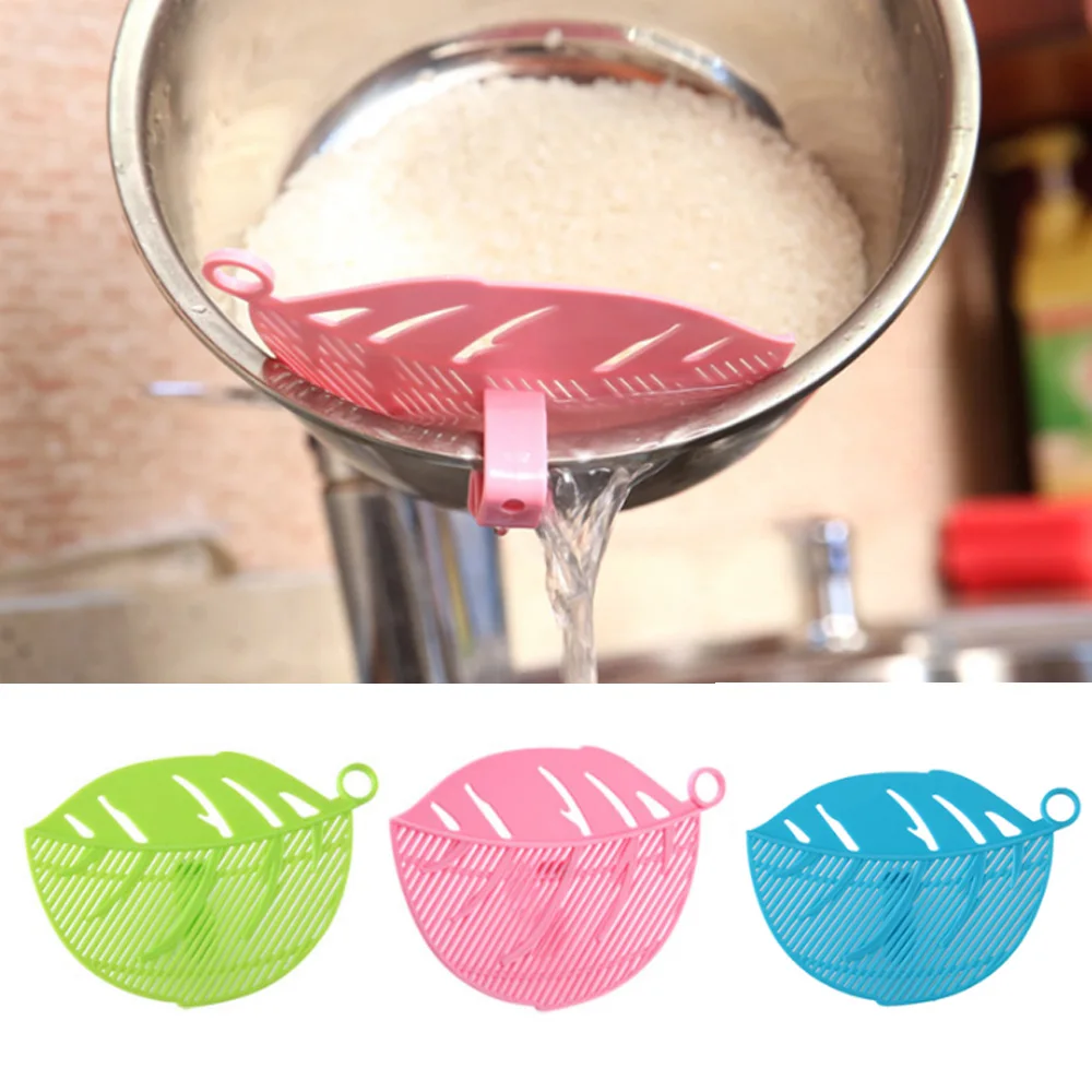 

1PCS Leaf Shaped Rice Wash Gadget Noodles Spaghetti Beans Colanders & Strainers Kitchen Fruit&Vegetable Cleaning Tool 301-0781