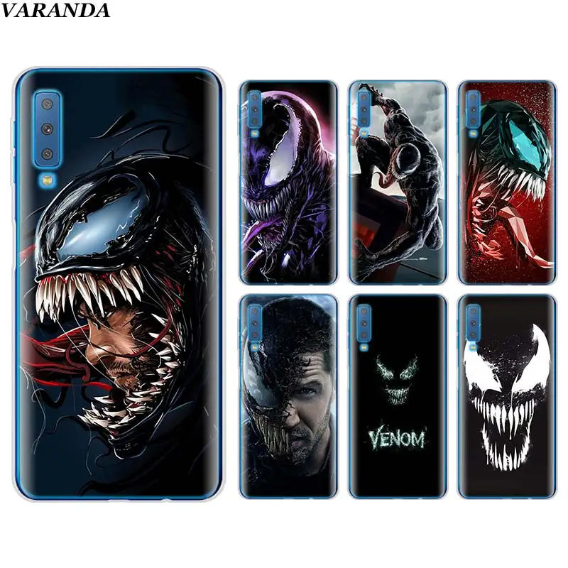 

Venom Marvel Silicone Phone case for Samsung Galaxy A7 A6 A8+Plus A9 2018 S10 Plus S10e M20 M30 TPU Soft case
