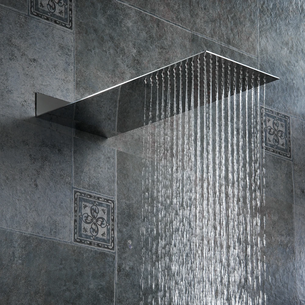 BAKALA Square Stainless Steel Showerhead Rainfall