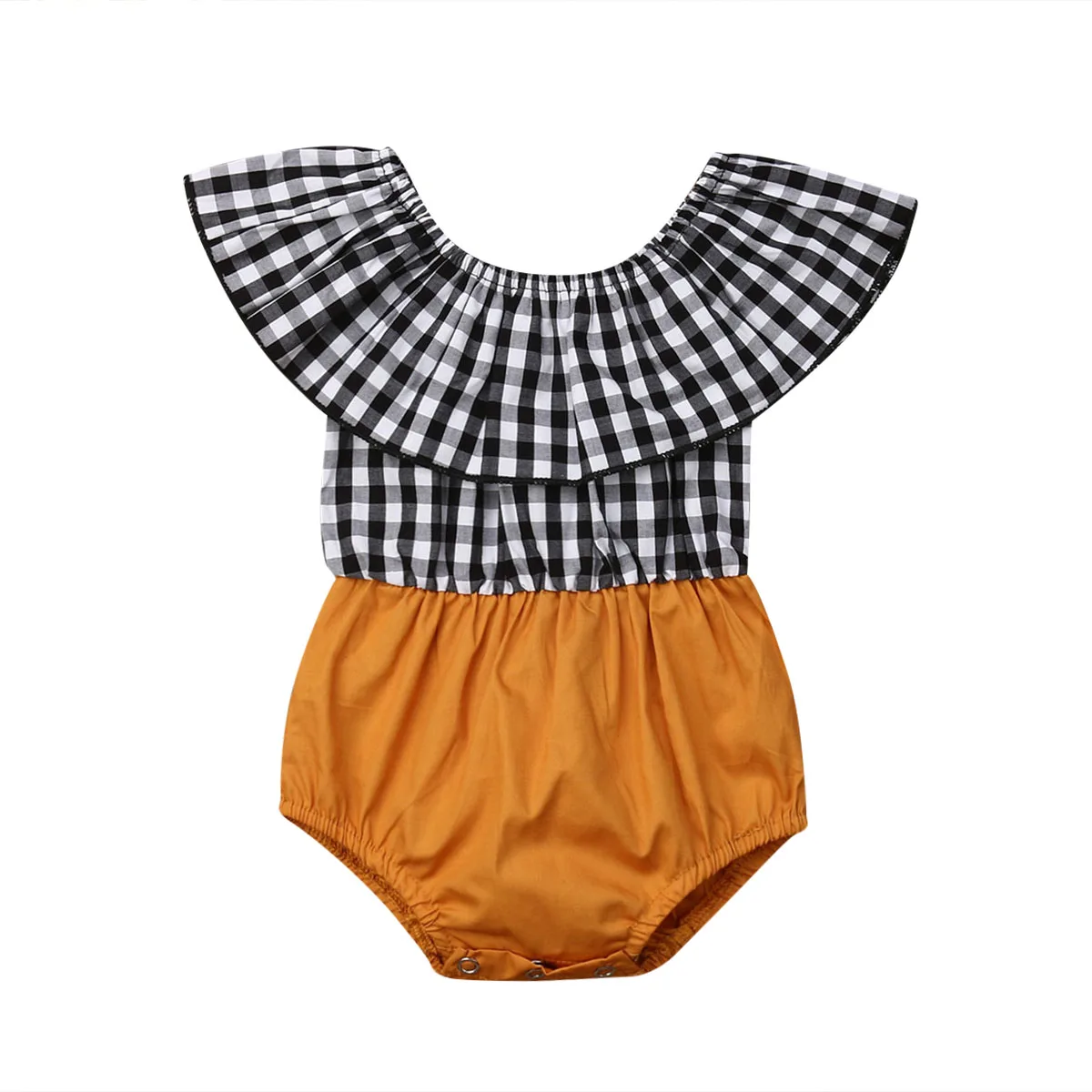 

Pudcoco 2019 Summer Baby Girls Newborn Clothes Cotton Bodysuit Patchwork Jumpsuit Summer Outfits Set