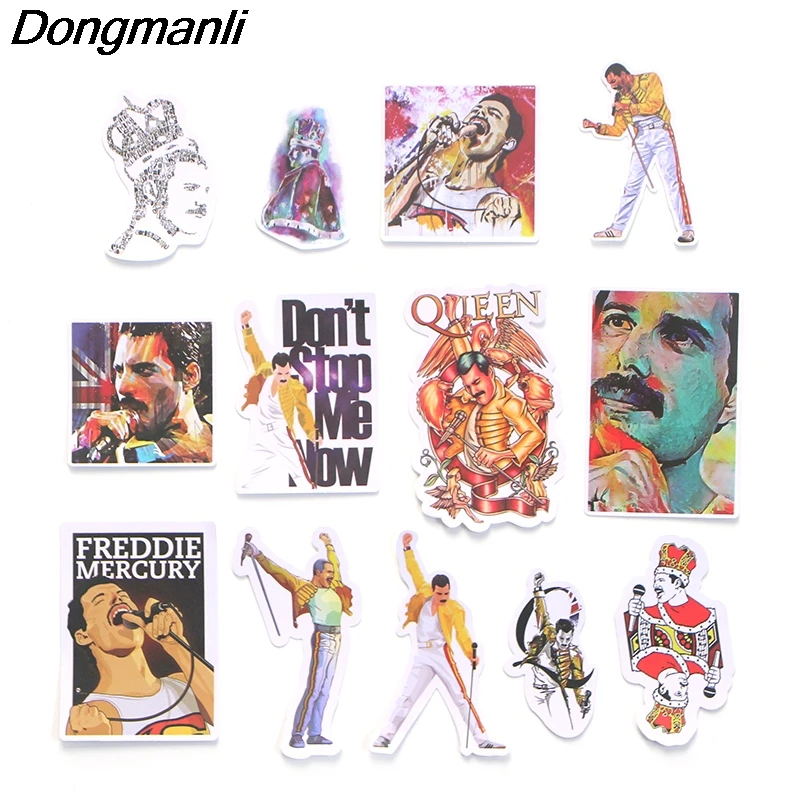 P3370 13 قطعة فريدي ميركوري DIY لوح التزلج الكتابة على الجدران محمول شارة دراجة نارية الأمتعة أكياس اكسسوارات