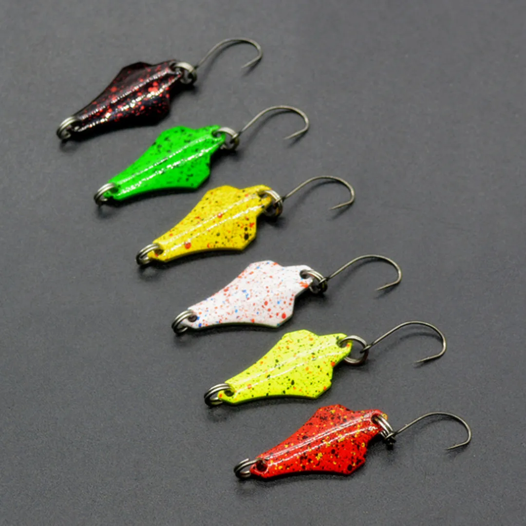 6Pcs 2.5cm/3g Metal Horse Mouth Sequin Fishing Lures Swim Bait