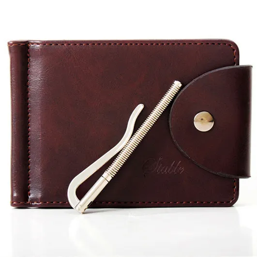 Mens Genuine Leather Wallet Thin Mini Pocket Jeans Men Wallets Brand Designer Money Clip Male ...