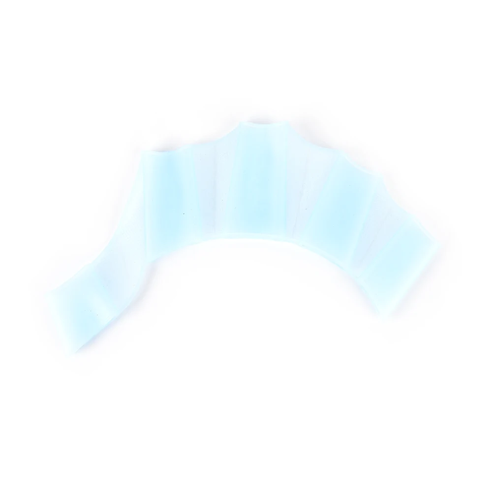1 шт. силиконовые плавники для плавания ручные веб-ласты тренировочные перчатки для дайвинга тканевые перчатки для женщин и мужчин детский плавательный инструмент - Цвет: Синий
