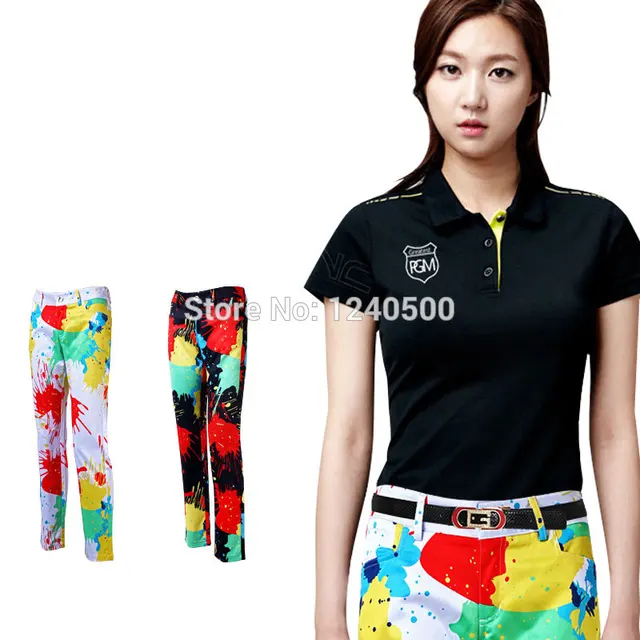 Free Shipping Ladies Brightly Colored Golf Pants-in Golf Pants from Sports & Entertainment on 