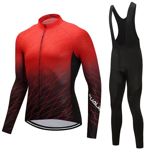 jersey and pants Зимняя теплая одежда для велоспорта, Мужская теплая флисовая одежда для горного велосипеда, комплект одежды для профессионального триатлона, костюм из Джерси, облегающий костюм для велоспорта - Цвет: jersey and pants