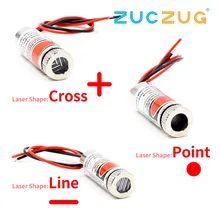 Горячая 650nm 5 МВт красная точка/линия/Крест лазерный модуль головка стекло объектив Фокусируемый промышленный класс