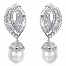 Прямые продажи нового Богемия Brinco имитация серьги свинец кубического циркония свадебные Brincos