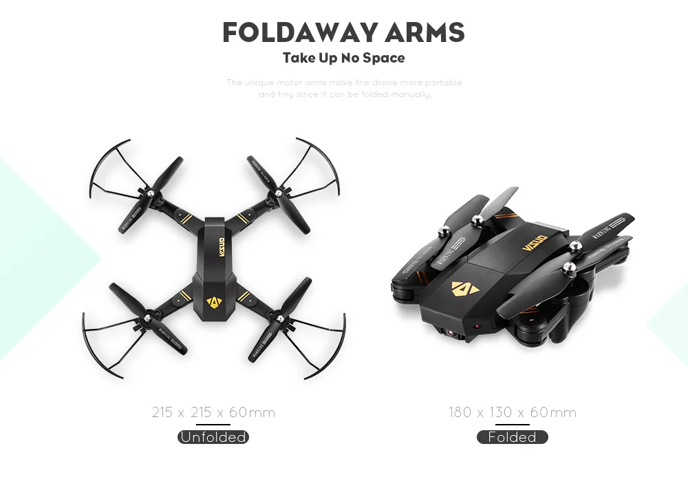 XS809HW Foldable RC Drone