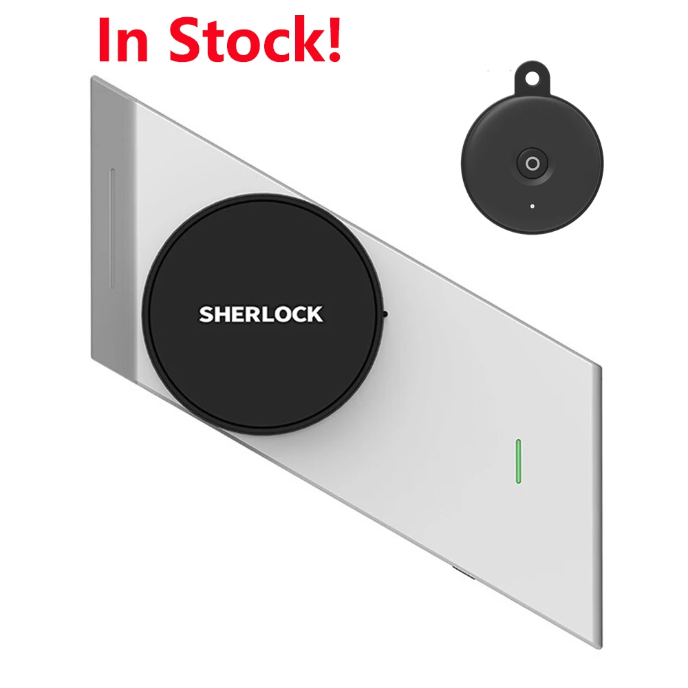 

Newest 2018 Silver Sherlock S2 Smart Door Lock Home Keyless Lock Electronic Door Wireless App Bluetooth Control With 1Pc S2 Key