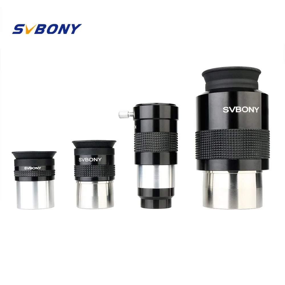 

SVBONY 1.25"/2" Eyepiece Wide Angle 72 Angle Series Aspheric + 3x Barlow Lens Astronomical Telescope Accessories Kit F9172Z