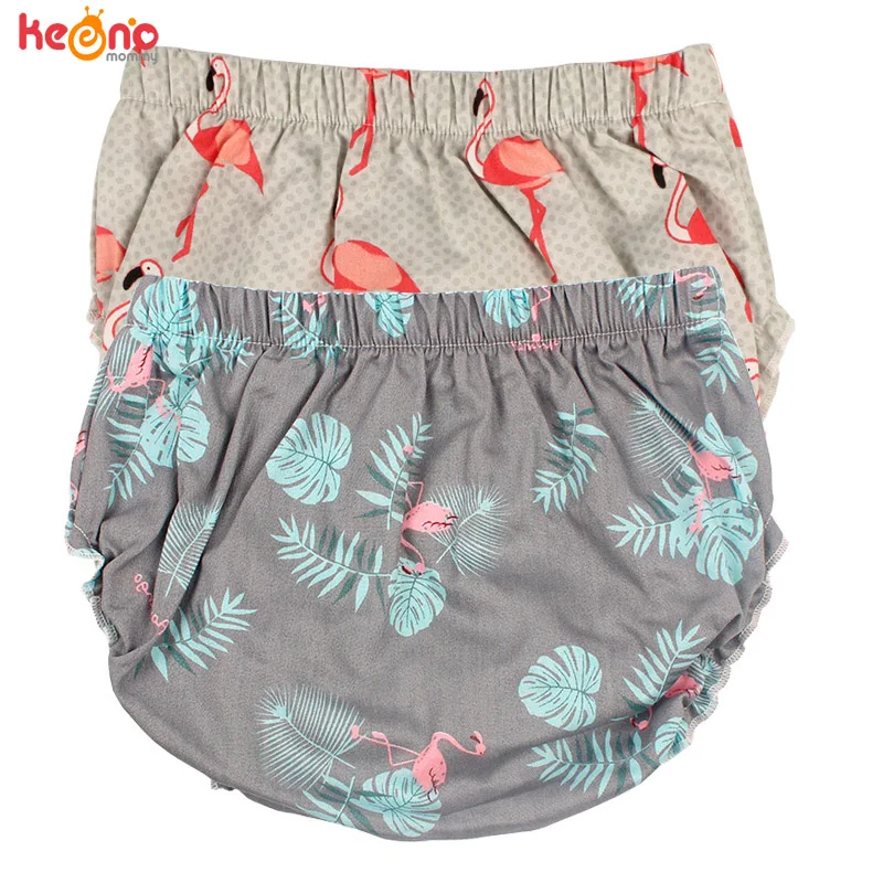 

Flamingo Baby Bloomers Newborn Baby Cotton Nappy Cover Shorts Floral Print Little Girl Sunsuit Bohemian Baby Clothes