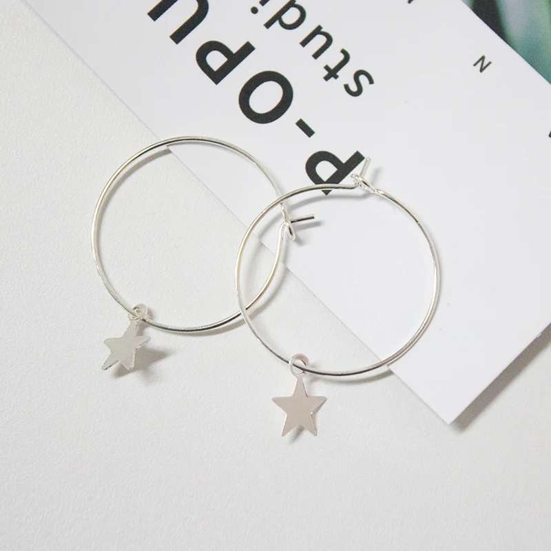 

new Earrings Popular Fashion Personality Simple Pentagram Ear Ring Female Accessories Wholesale And Foreign Trade