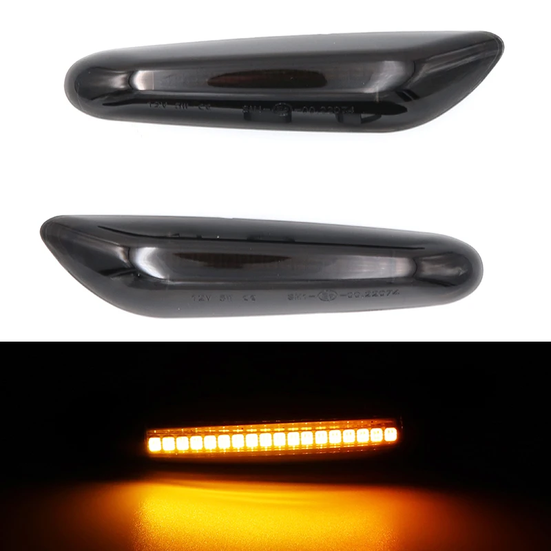 2Pcs For E46 E36 E90 E91 E60 E61 E81 E82 Smoked Amber LED Side Marker Light BMW E88 E92 E93 X1 E84 X3 E83 X5 | Автомобили и