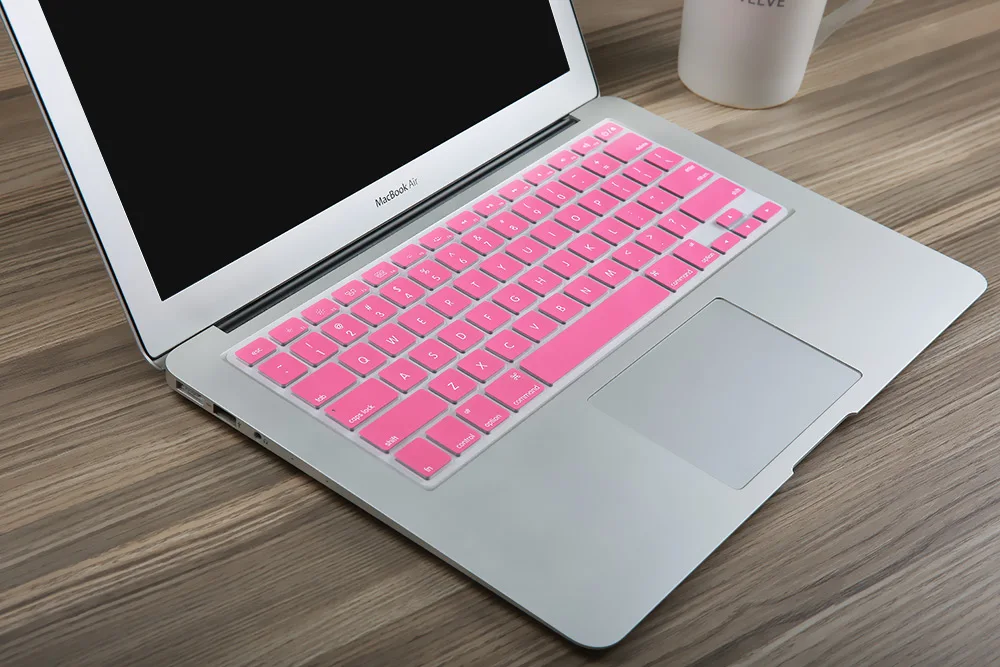Английская силиконовая цветная накладка на клавиатуру для Macbook pro 13 15 17 retina air 13