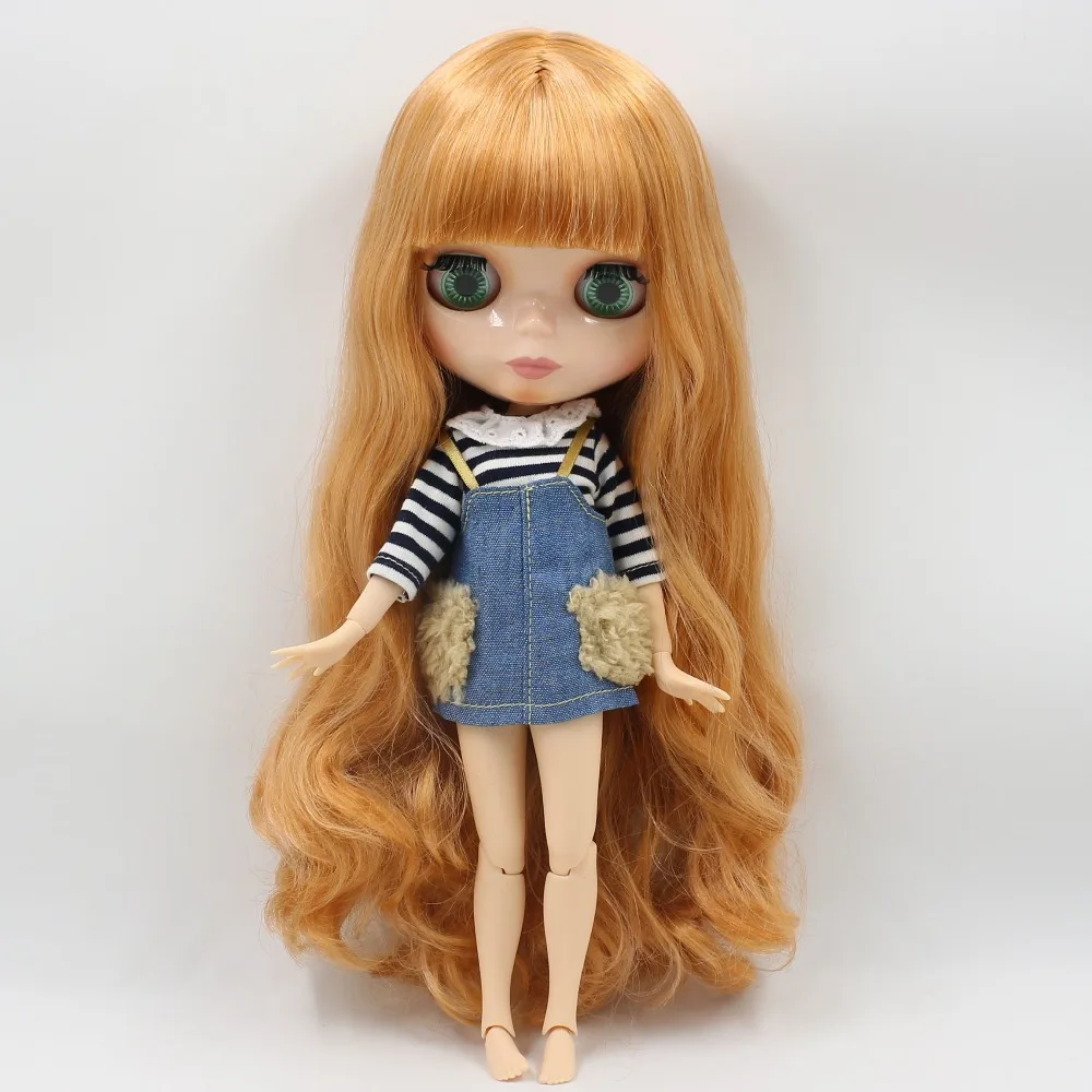 Ледяная кукла DBS Blyth ICY licca body BL2240/0145 золотисто оранжевые волосы натуральный кожный