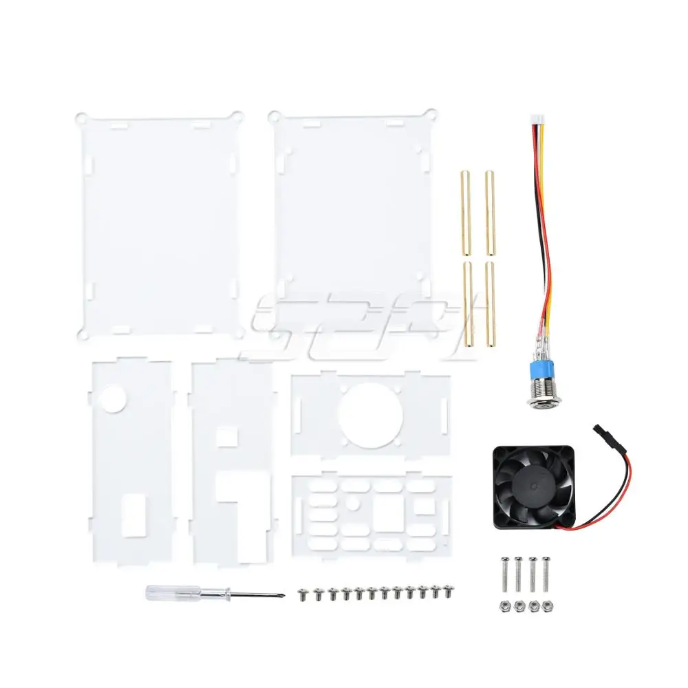 X820 V3.0 2,5 дюймов SATA HDD/SSD Плата расширения хранения с DC 5V 4A адаптер питания Разъем для Raspberry Pi 3 B+(плюс)/3 B - Цвет: Only Acrylic Case