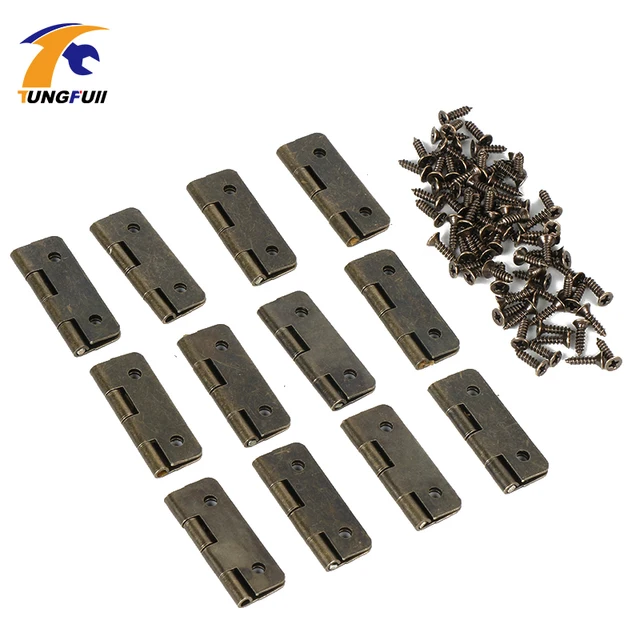 12pcs Antique Brass Vintage Jewelry Gift Wine Wood Box Hinge 12pcs Antique Brass Vintage Jewelry Gift Wine Wood Box Hinge Furniture Fitting Cabinet Hinge Accessories for - 12pcs Antique Brass Vintage Jewelry Gift Wine Wood Box Hinge