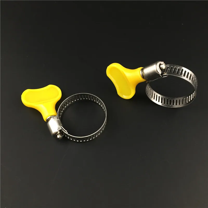 6 pclot Homebrew Pipe Clamp Fit 6mm O.D ~ 44mm O.D Tube Plastic Handle Stainless Steel butterfly Hose Clamp (8)