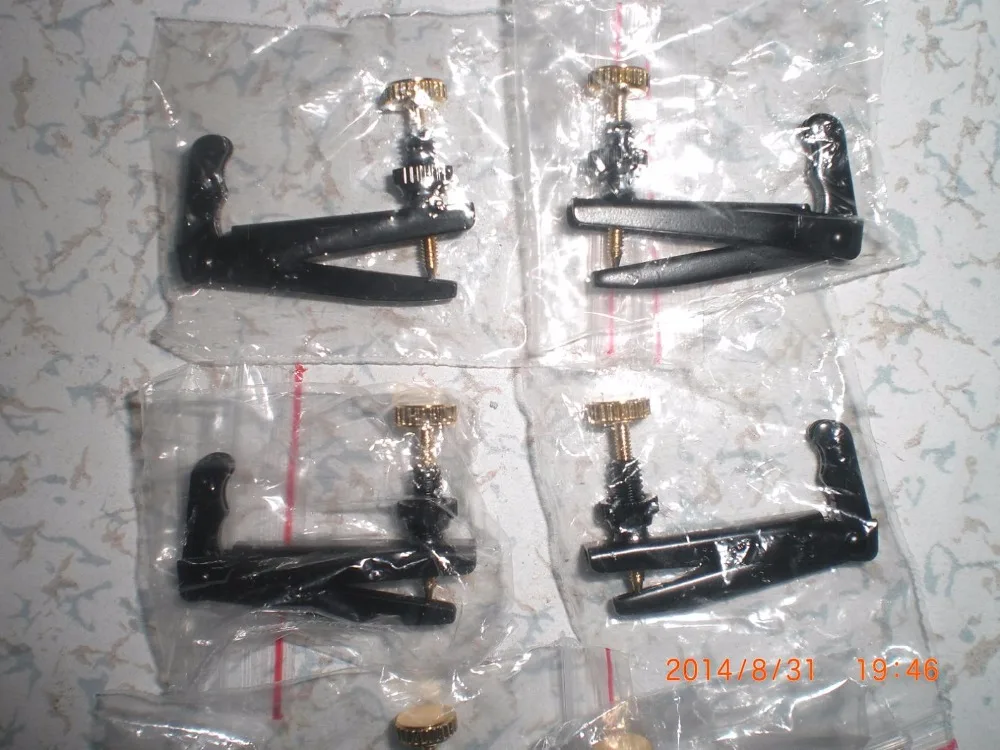 

4 PCs Quality VIOLA string adjusters VIOLA parts black gold color