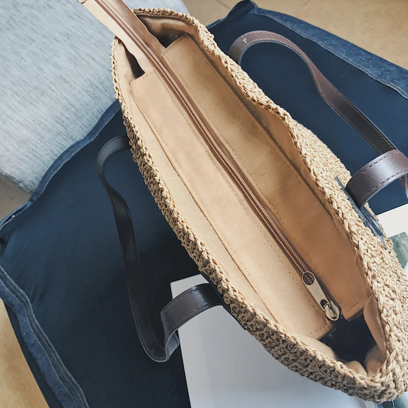 KVKY летние соломенные сумки для Для женщин 2018 Высокое качество крючком соломы