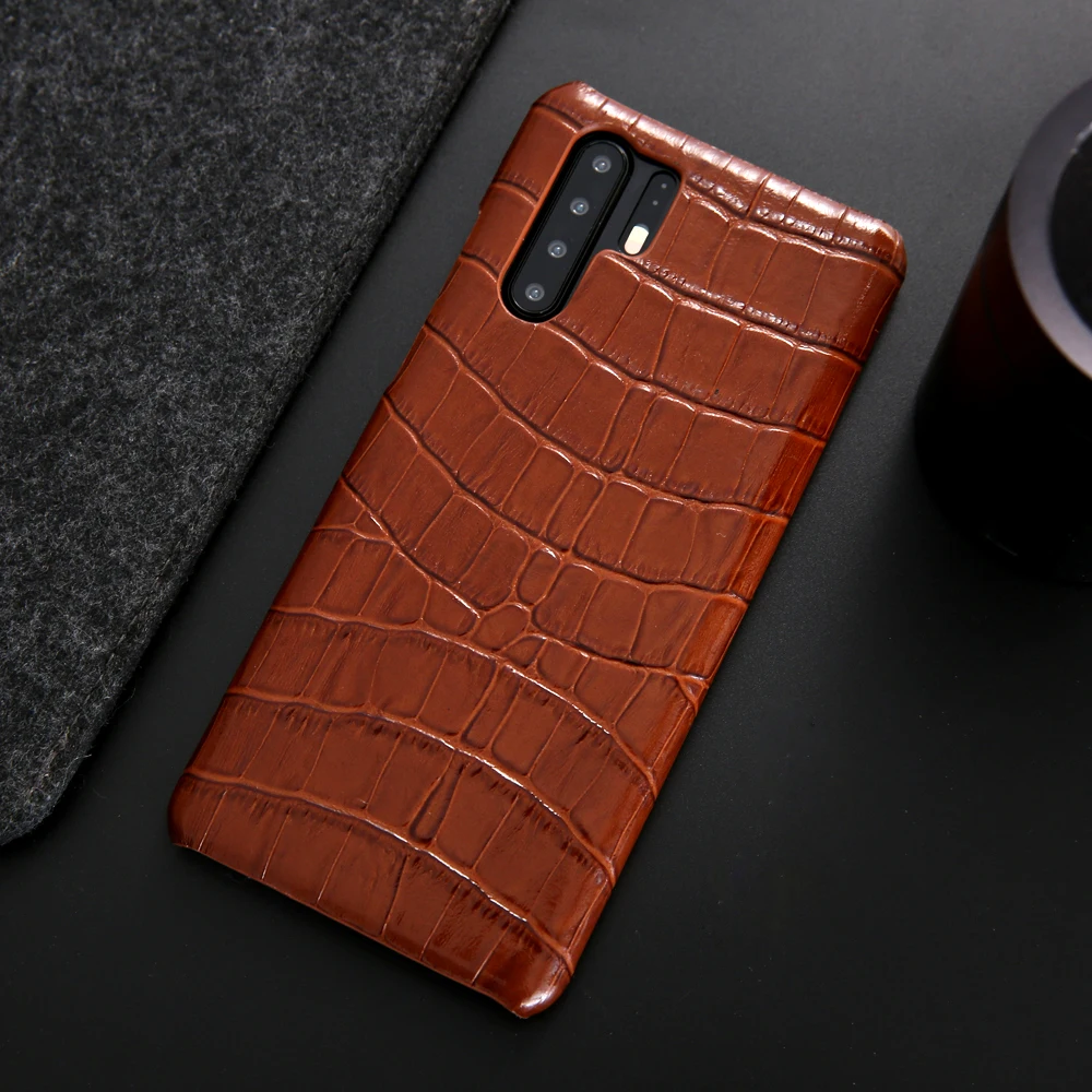 Чехлы из натуральной крокодиловой кожи для huawei P30, задняя крышка телефона