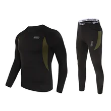 Горячая уличная ESDY Весна Осень Спортивная Флисовая теплая пот компрессионное белье тактическая походная футболка набор для мужчин