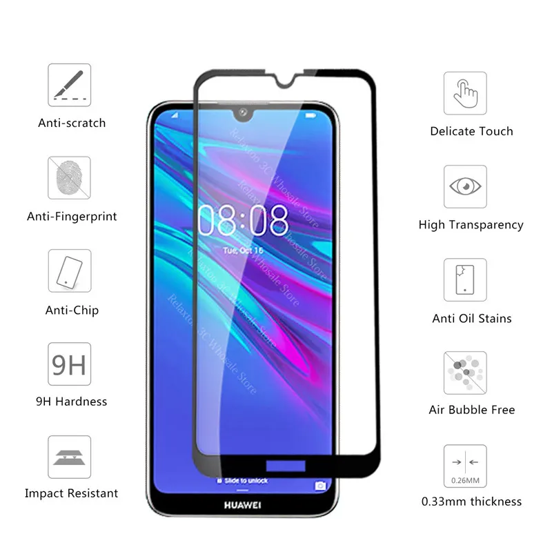 Защитное 3d стекло закаленное для Huawei Y6 2019 защитная пленка экрана Защитная MRD LX1 Y 6