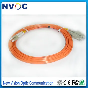 

100Pcs/Lot,MM,OM1/OM2,DX,3.0mm,5M,PVC Jacket,LC-SC UPC Fiber Jumper Cable,SC/UPC-LC/UPC Duplex Fiber Optic Patch Cord