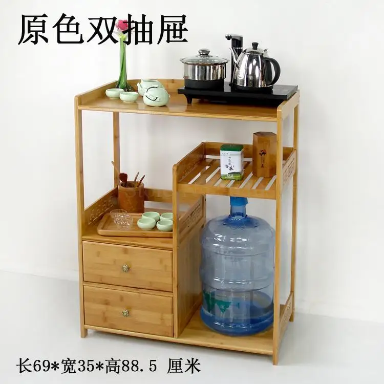 Simple bamboo sofa side mini coffee table tea rack tea cabinet removable side cabinet tea table corner table burning table - Цвет: VIP 3