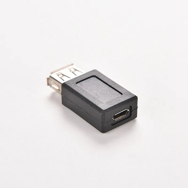 Черный USB 2,0 type A Female to B Female Micro USB 5 Pin кабель для передачи данных адаптер дешевая качественная USB вилка Конвертер Коннектор 1 шт