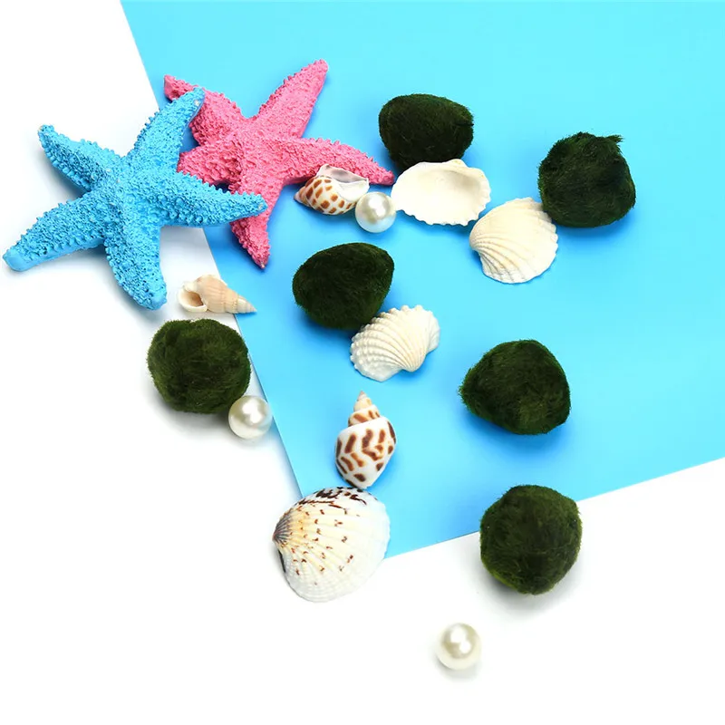Зеленый шар из Водорослей Аквариум Ландшафтный украшения реального водная трава семенное растение Live шарик из морской водоросли ленивый шар из водорослей
