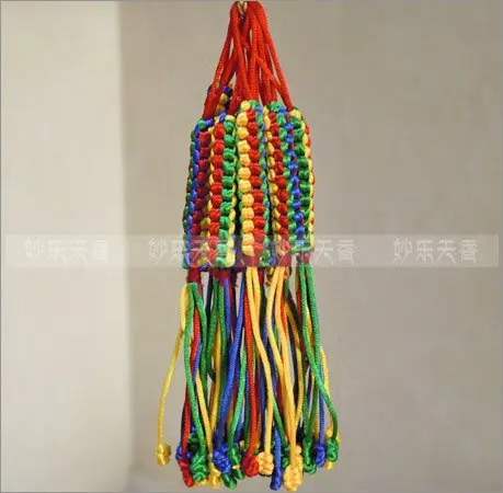 

Hand knitted five color nylon line comprising pendant,Tibetan Buddhism represent auspicious can avoid disaster accessories