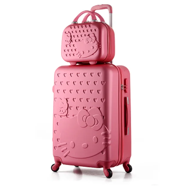 Pink Suitcase Kids Hello Kitty Suitcase Cute Luggage Set 20 24