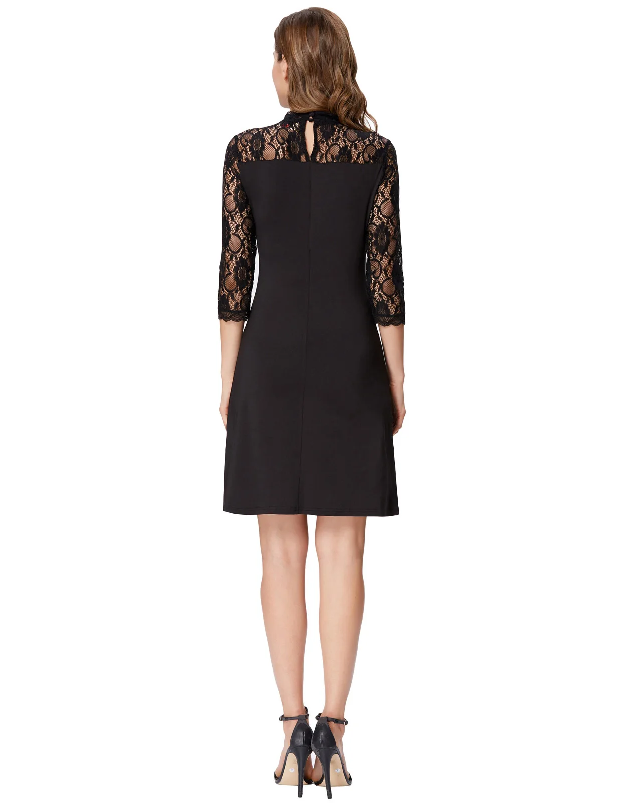 Новые женские летние кружевные 3/4 прозрачные вечерние коктейльное короткое мини-платье