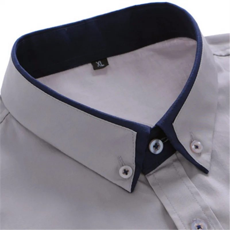 VISADA JAUNA 2018 جديد الرجال قمصان الأعمال طويلة الأكمام بدوره إلى أسفل طوق القطن الذكور قميص يتأهل شعبية تصاميم n837