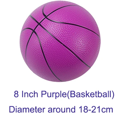 Basketball 8In(Purpl Игрушки для детского сада для детей надувные эластичные баскетбольные Футбольные Детские резиновые шарики для детей подарок на день рождения спорт на открытом воздухе - Цвет: Basketball 8In(Purpl