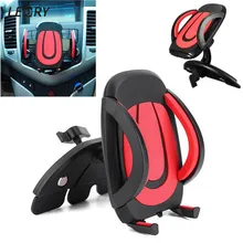 360 Rotating Car CD Slot Mount Anti-slip Mobile Phone Holder Stand Univerdal Car Clip for 3.5-5.5 inch Cellphone For iPhone