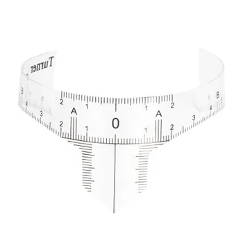 

10Pcs Disposable Eyebrow Ruler Sticker Eyebrow Guide Ruler Microblading Calliper Brow Stencil