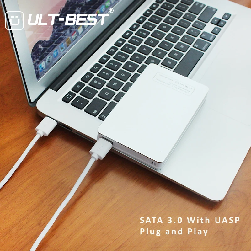 Алюминиевый корпус для жесткого диска ult best 2 5 дюйма USB 3 0 на SATA III поддержка UASP HD Box