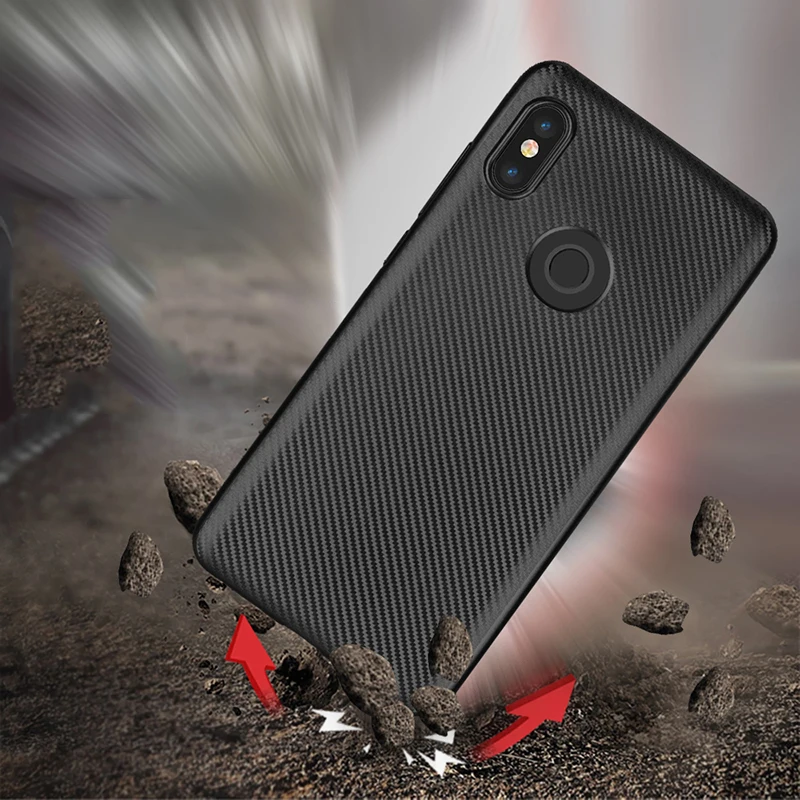 carbon fiber silicone case xiaomi redmi note 5 pro (2)