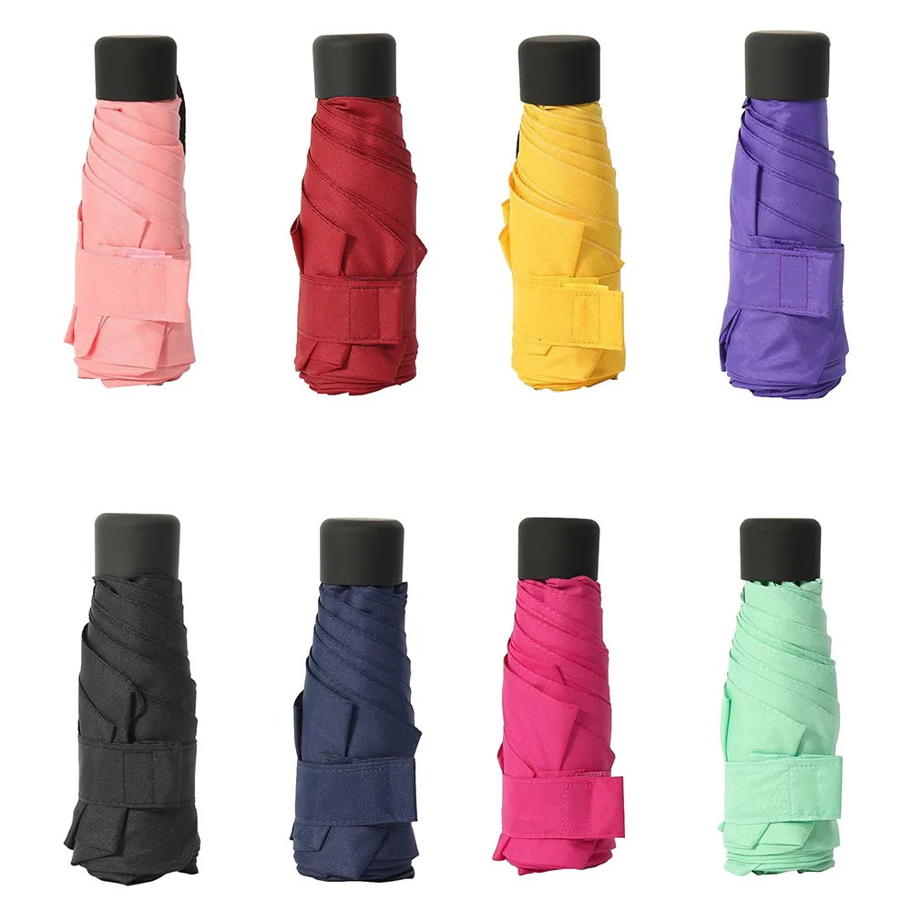 

Mini Pocket Umbrella Sun Protection Fashion Folding Rain Parasol Female Gift Girls Anti-UV Waterproof Portable Travel Umbrella