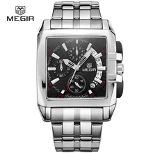 Megir nuevos hombres de negocios de cuarzo relojes de moda marca cronógrafo reloj para hombre horas caliente para hombre con calendario 2018