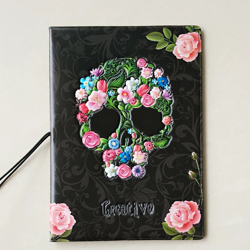 Rose skeleton passport cover