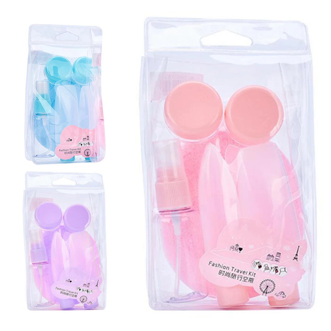 

7pc/set travel portable cosmetics sub-bottle empty bottle set spray bottle lotion bottle empty bottle set lotion bottle set