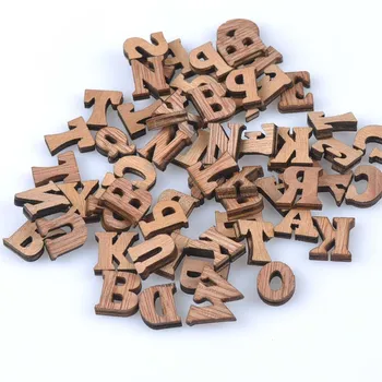 

100pcs 16mm Letras De Madera Mixed A-Z Letter&Alphabet Natural Wooden Scrapbooking Decoration Carft Botones Decorativos MT1605