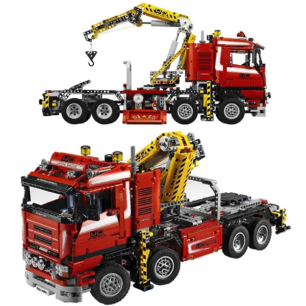 

NEW LEPIN 20013 technic series 1877pcs The Electric Crane Truck Model Building blocks Bricks Compatible 8258 Toy Christmas Gift