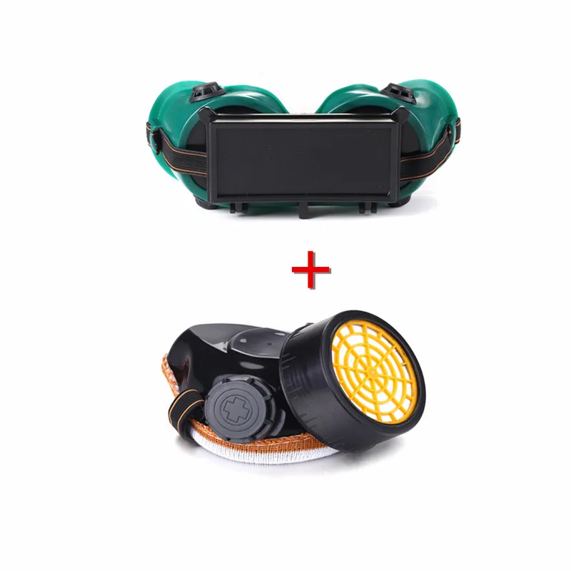 

New arrival 1pcs Single Cartridge Gas Mask with Welding goggles Can Effectively Filter Poison Gas for Painting Spray Welding